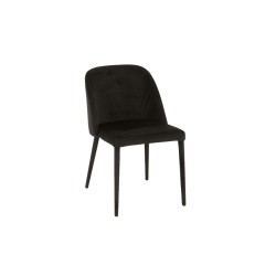 DINING CHAIR CH TEXTIL LEGS BLACK    - CHAIRS, STOOLS